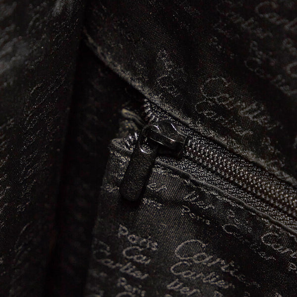 カルティエ ボストンバッグ ブラック レザー メンズ CARTIER 【中古】