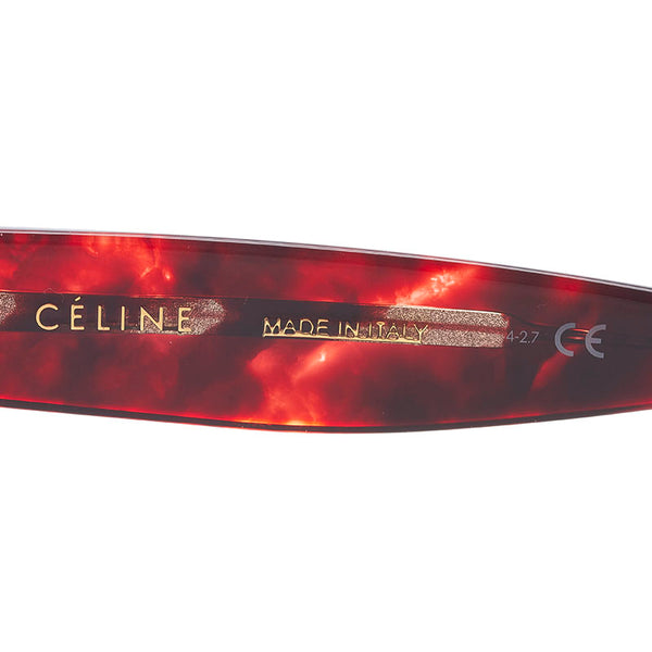 セリーヌ マーブル サングラス レッド ブラウン プラスチック レディース CELINE 【中古】