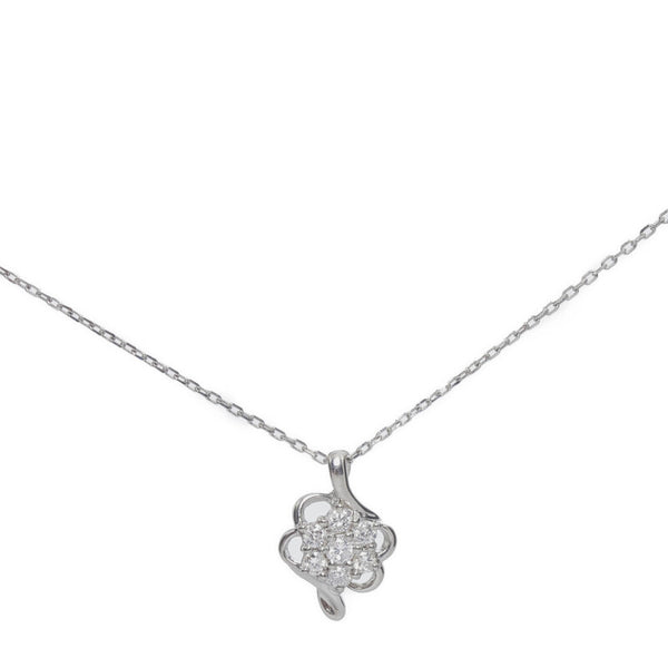Pt900 プラチナ Pt850 プラチナ ダイヤ0.30ct ペンダント ネックレス レディース 【中古】