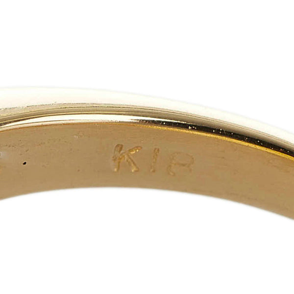 K18YG イエローゴールド パール12.1mm ダイヤ0.16ct リング 指輪 レディース 16号 【中古】