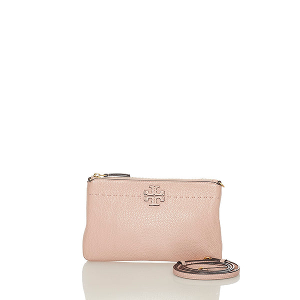 トリーバーチ ピンク レザー ショルダーバッグ レディース Tory Burch 【中古】