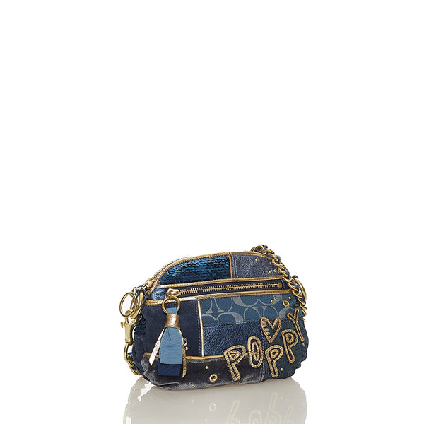 コーチ ポピー 15423 デニム ショルダーバッグ レディース COACH 【中古】