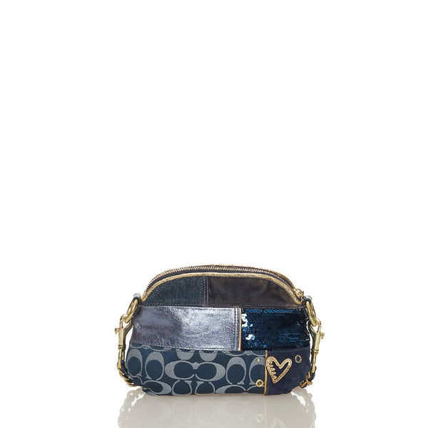 コーチ ポピー 15423 デニム ショルダーバッグ レディース COACH 【中古】