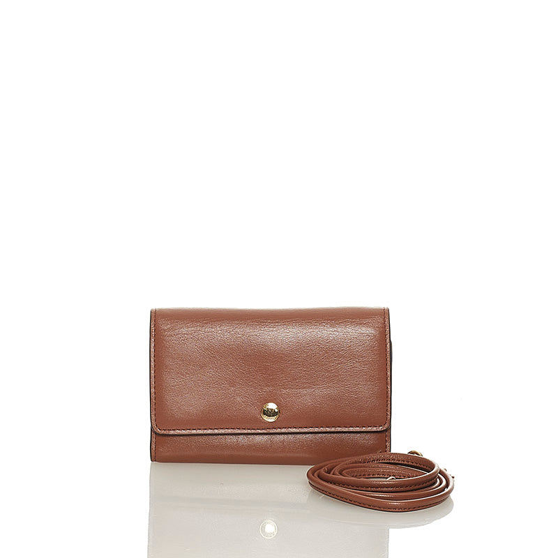 コーチ 三つ折り財布 ブラウン レザー レディース COACH 【中古】