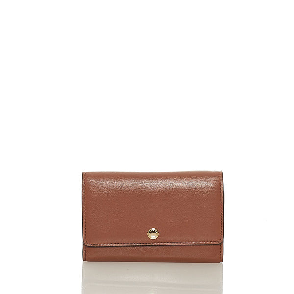 コーチ 三つ折り財布 ブラウン レザー レディース COACH 【中古】