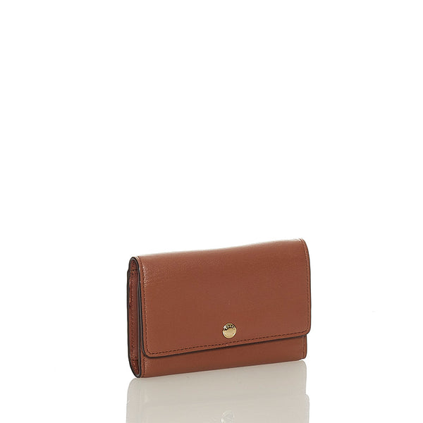 コーチ 三つ折り財布 ブラウン レザー レディース COACH 【中古】