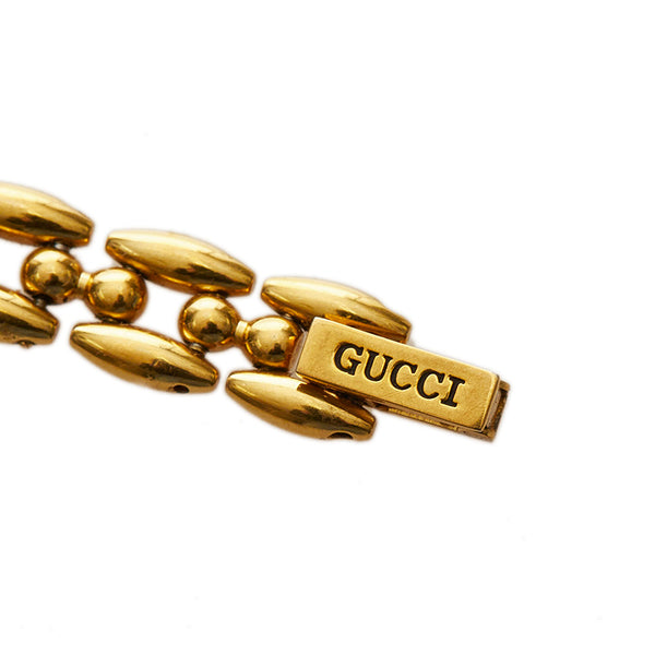 グッチ チェンジベゼル メッキ 腕時計 レディース GUCCI クオーツ ホワイト文字盤 【中古】