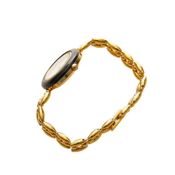 グッチ チェンジベゼル メッキ 腕時計 レディース GUCCI クオーツ ホワイト文字盤 【中古】