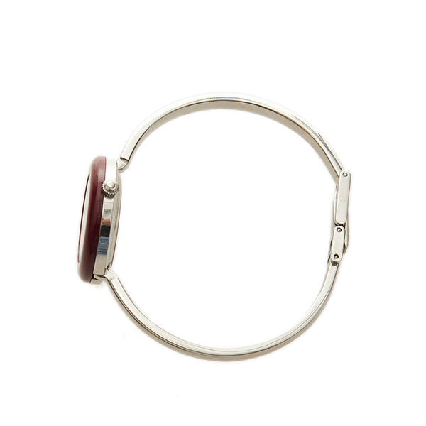 グッチ チェンジベゼル メッキ 腕時計 レディース GUCCI クオーツ ホワイト文字盤 【中古】