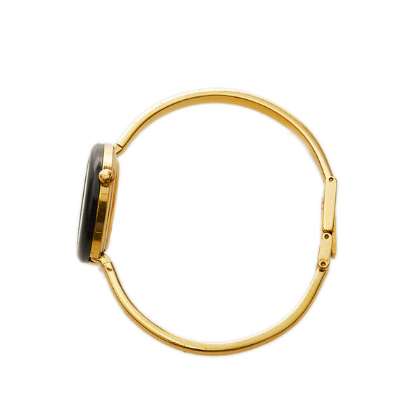 グッチ チェンジベゼル メッキ 腕時計 レディース GUCCI クオーツ ホワイト文字盤 【中古】