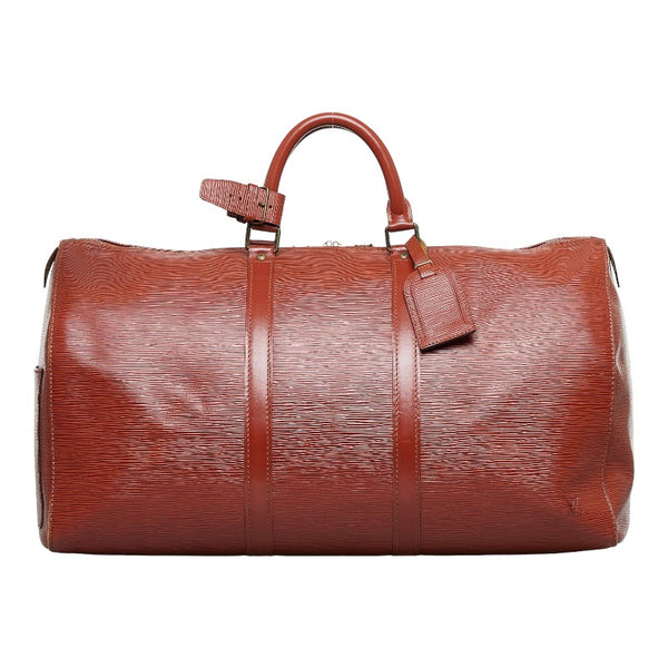 ルイ ヴィトン エピ キーポル50 ボストンバッグ トラベルバッグ M42968 ジパングゴールド ブラウン レザー レディース LOUIS VUITTON 【中古】