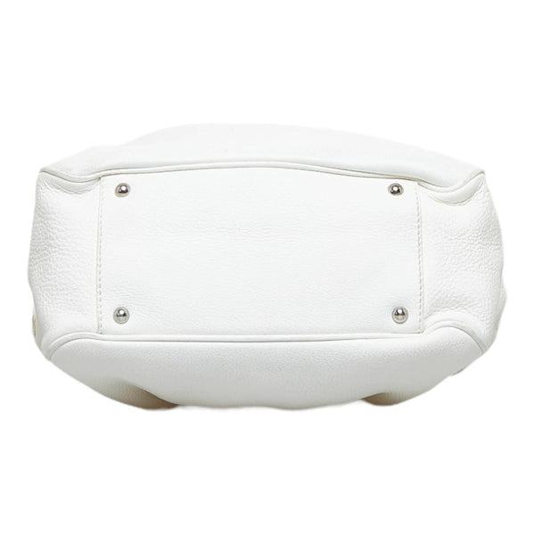 サルヴァトーレフェラガモ ガンチーニ トートバッグ ハンドバッグ AB-21 7421 ホワイト レザー レディース Salvatore Ferragamo 【中古】