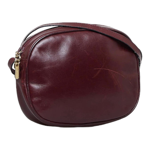 サルヴァトーレフェラガモ 斜め掛け ショルダーバッグ ワインレッド レザー レディース Salvatore Ferragamo 【中古】