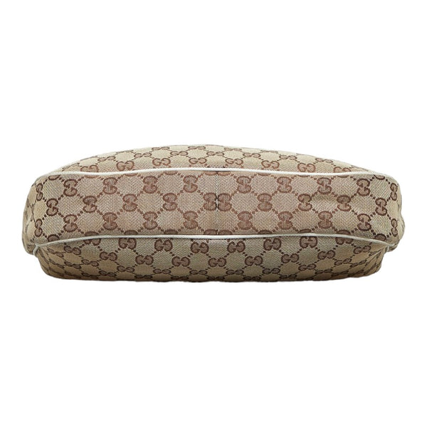 グッチ GGキャンバス ワンショルダーバッグ ハンドバッグ 153010 ブラウン ホワイト キャンバス レザー レディース GUCCI 【中古】