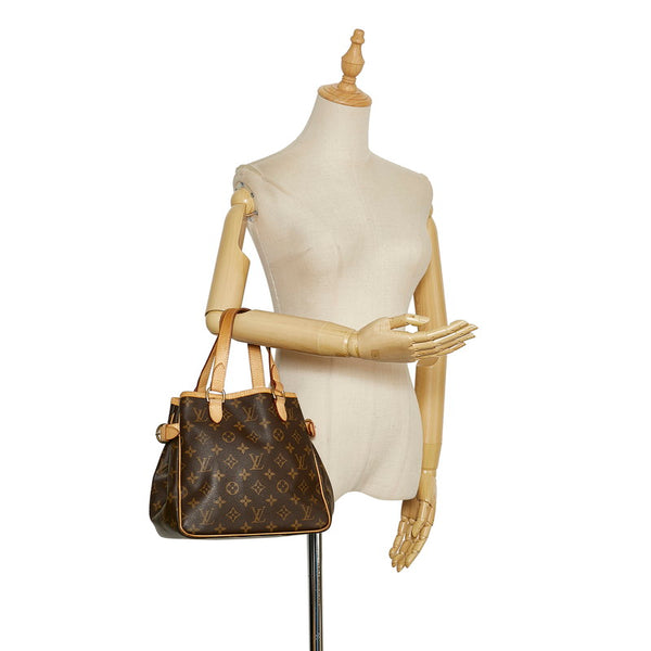 ルイ ヴィトン モノグラム バティニョール ハンドバッグ M51156 ブラウン PVC レザー レディース LOUIS VUITTON 【中古】