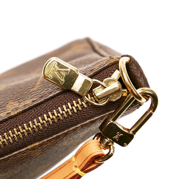 ルイ ヴィトン モノグラム アクセソワール アクセサリーポーチ M51980 ブラウン PVC レザー レディース LOUIS VUITTON 【中古】