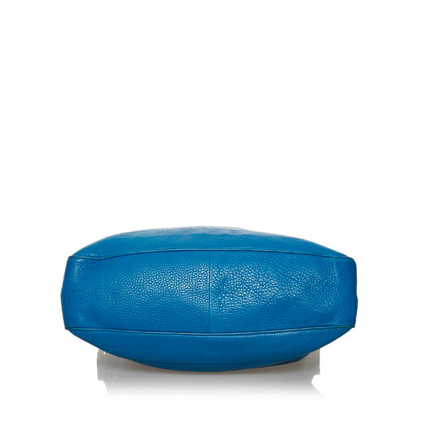 グッチ バンブー ハンドバッグ ショルダーバッグ 2WAY 282315 ブルー レザー レディース GUCCI 【中古】