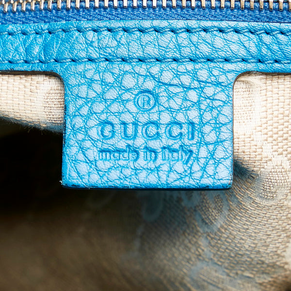 グッチ バンブー ハンドバッグ ショルダーバッグ 2WAY 282315 ブルー レザー レディース GUCCI 【中古】