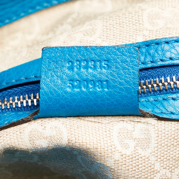 グッチ バンブー ハンドバッグ ショルダーバッグ 2WAY 282315 ブルー レザー レディース GUCCI 【中古】