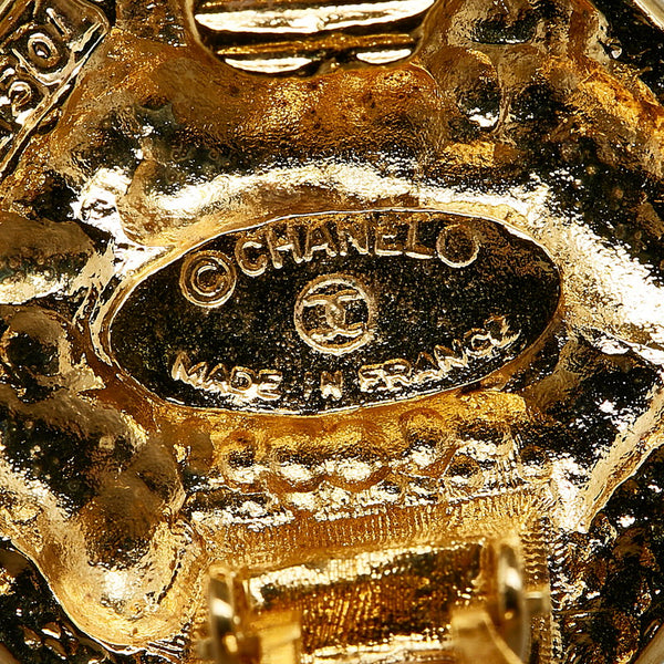 シャネル ヴィンテージ ココマーク ひし形 ダイヤ イヤリング ゴールド メッキ レディース CHANEL 【中古】