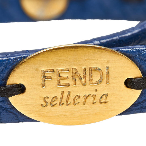 フェンディ ブルー レザー セレリア ブレスレット レディース FENDI 【中古】