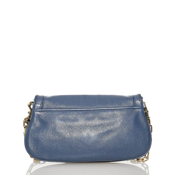 トリーバーチ エラ チェーン ショルダーバッグ ブルー レザー レディース Tory Burch 【中古】