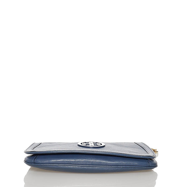 トリーバーチ エラ チェーン ショルダーバッグ ブルー レザー レディース Tory Burch 【中古】