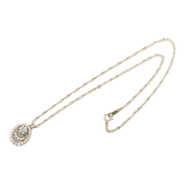 K18YG イエローゴールド ダイヤ1.00ct ネックレス レディース 【中古】