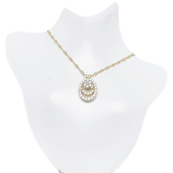 K18YG イエローゴールド ダイヤ1.00ct ネックレス レディース 【中古】