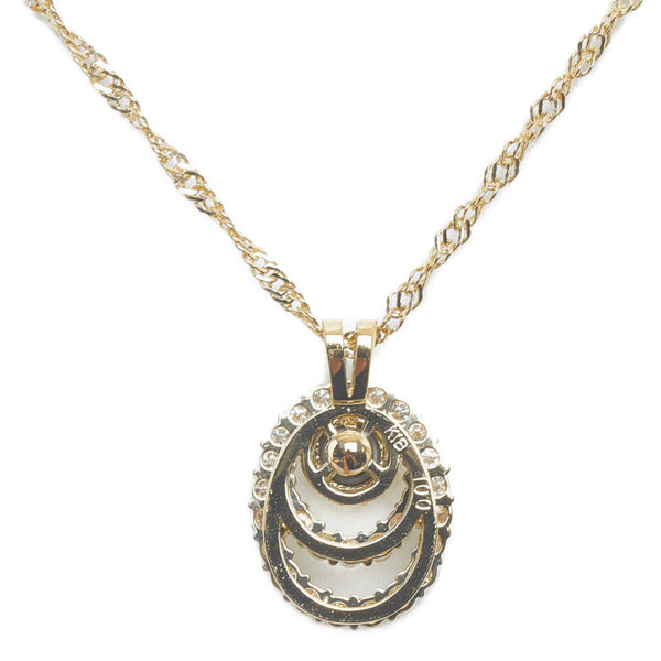 K18YG イエローゴールド ダイヤ1.00ct ネックレス レディース 【中古】