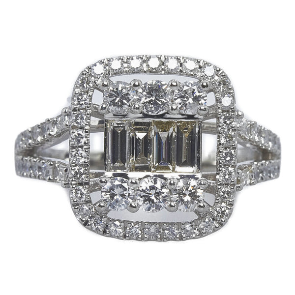 Pt900 プラチナ ダイヤ1.30ct リング 指輪 レディース 12号 【中古】