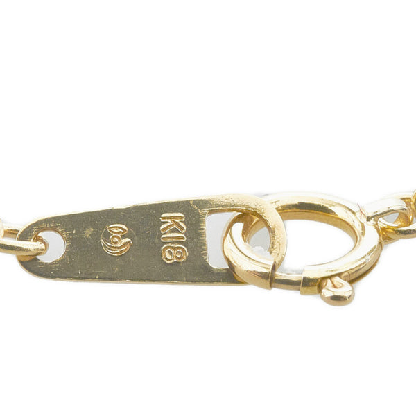 タサキ K18YG イエローゴールド アコヤパール7.3mm ダイヤ0.01ct ネックレス レディース TASAKI 【中古】