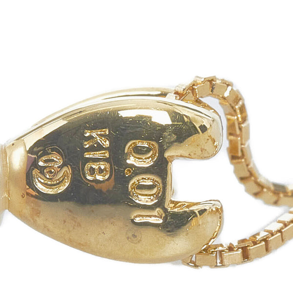 タサキ K18YG イエローゴールド アコヤパール7.3mm ダイヤ0.01ct ネックレス レディース TASAKI 【中古】