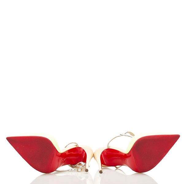 クリスチャンルブタン ハイヒール ポインテッドトゥ ピンヒール イエロー ピンク パテントレザー レディース Christian Louboutin 【中古】