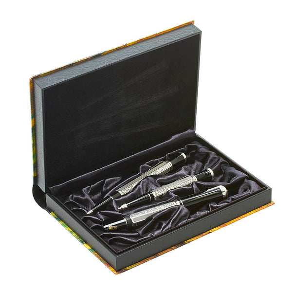 モンブラン マルセル プルースト 作家シリーズ 万年筆 ブラック SV925 シルバー  MONTBLANC 【中古】