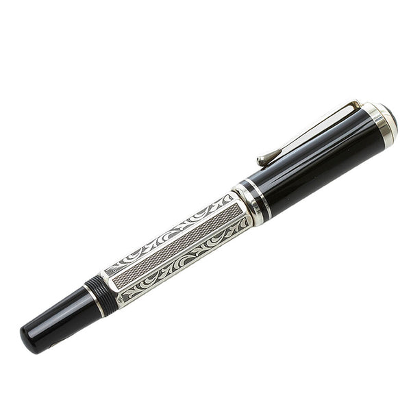 モンブラン マルセル プルースト 作家シリーズ 万年筆 ブラック SV925 シルバー  MONTBLANC 【中古】