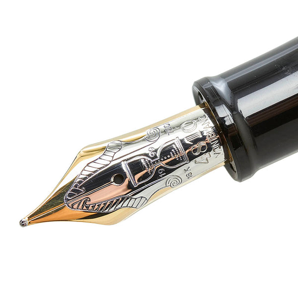 モンブラン マルセル プルースト 作家シリーズ 万年筆 ブラック SV925 シルバー  MONTBLANC 【中古】