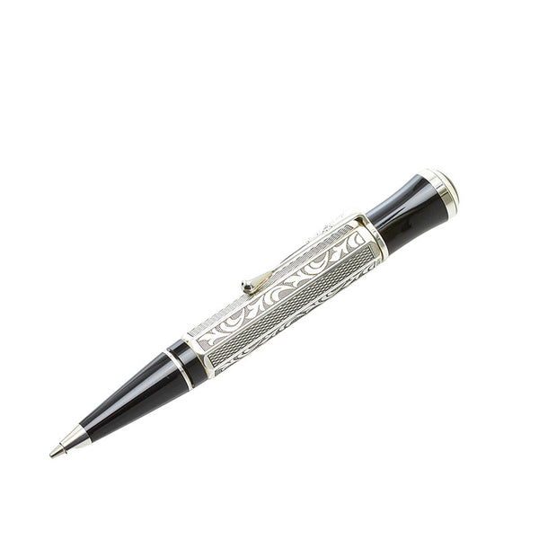 モンブラン マルセル プルースト 作家シリーズ 万年筆 ブラック SV925 シルバー  MONTBLANC 【中古】