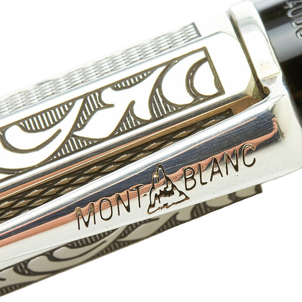 モンブラン マルセル プルースト 作家シリーズ 万年筆 ブラック SV925 シルバー  MONTBLANC 【中古】