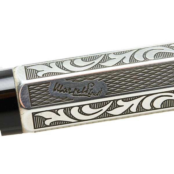 モンブラン マルセル プルースト 作家シリーズ 万年筆 ブラック SV925 シルバー  MONTBLANC 【中古】