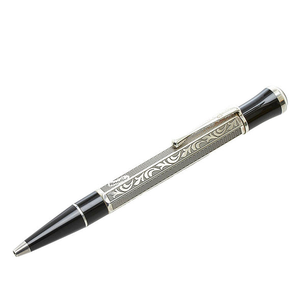 モンブラン マルセル プルースト 作家シリーズ 万年筆 ブラック SV925 シルバー  MONTBLANC 【中古】