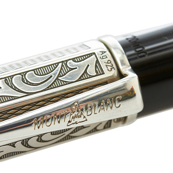 モンブラン マルセル プルースト 作家シリーズ 万年筆 ブラック SV925 シルバー  MONTBLANC 【中古】