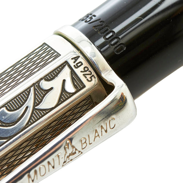 モンブラン マルセル プルースト 作家シリーズ 万年筆 ブラック SV925 シルバー  MONTBLANC 【中古】