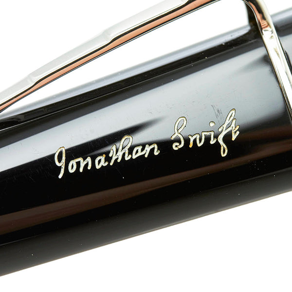 モンブラン ジョナサン スウィフト 作家シリーズ 万年筆 ブラック K18WG ホワイトゴールド メンズ MONTBLANC 【中古】