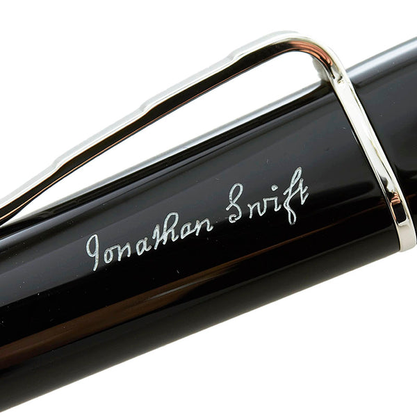 モンブラン ジョナサン スウィフト 作家シリーズ 万年筆 ブラック K18WG ホワイトゴールド メンズ MONTBLANC 【中古】