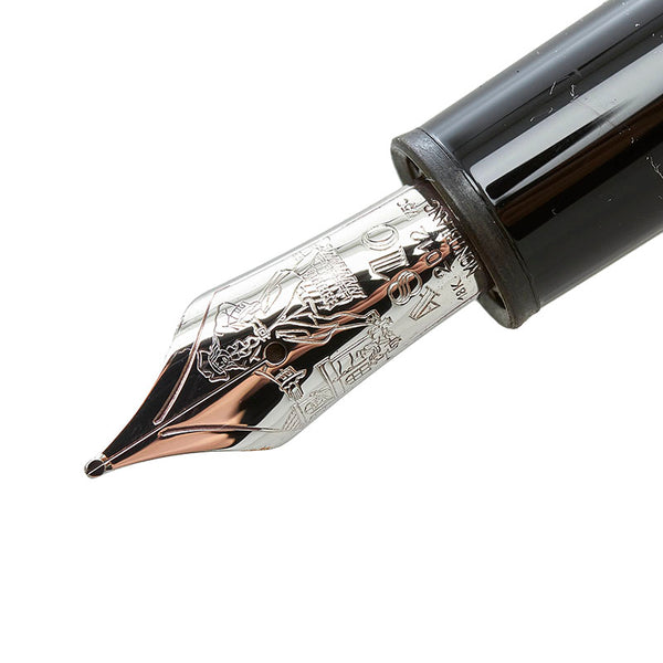 モンブラン ジョナサン スウィフト 作家シリーズ 万年筆 ブラック K18WG ホワイトゴールド メンズ MONTBLANC 【中古】