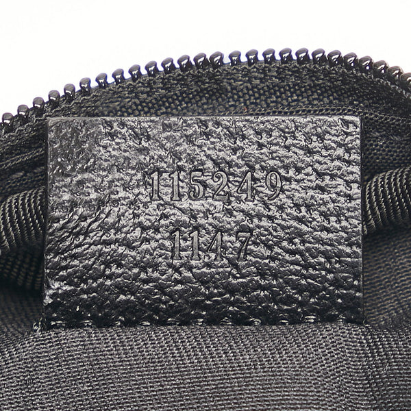 グッチ GGキャンバス シガレットケース ポーチ 115249 ブラック キャンバス レザー レディース GUCCI 【中古】