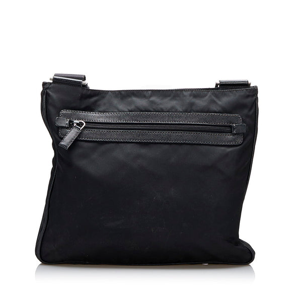 プラダ 斜め掛け ショルダーバッグ  ブラック ナイロン レディース PRADA 【中古】
