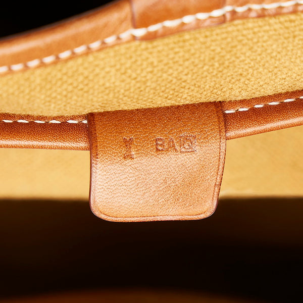 エルメス パスパス 35 ショルダーバッグ トートバッグ 2WAY マスタード キャンバス レザー レディース HERMES 【中古】