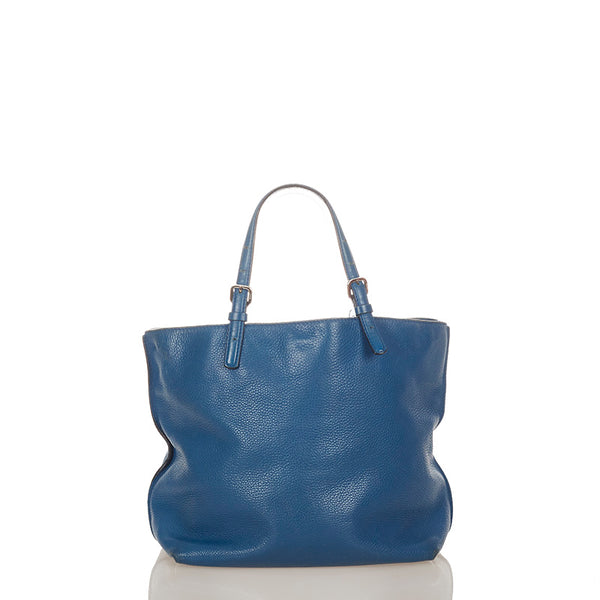 トッズ ブルー レザー ハンドバッグ ショルダーバッグ 2WAY レディース TOD’S 【中古】